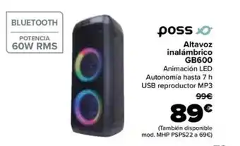 Carrefour Altavoz inalámbrico GB600 oferta