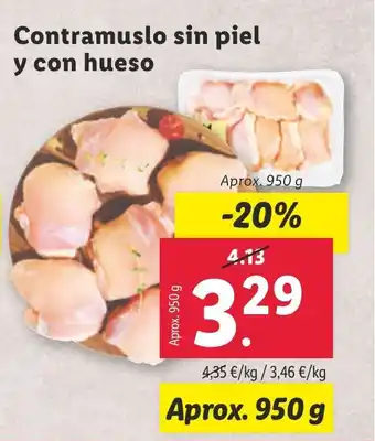 Lidl Contramuslo sin piel y con hueso oferta