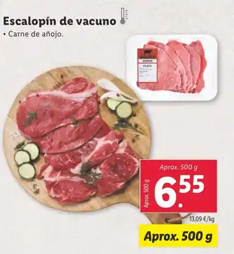 Lidl Escalopín de vacuno oferta