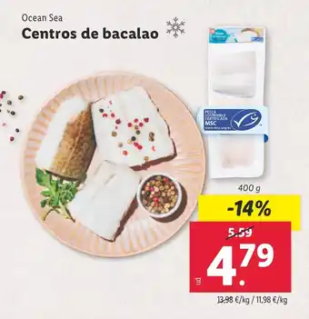 Lidl Centros de bacalao oferta