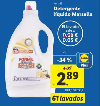 Lidl Detergente líquido Marsella oferta
