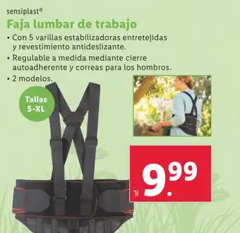 Lidl Faja lumbar de trabajo oferta