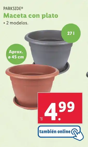 Lidl Maceta con plato oferta