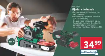 Lidl Lijadora de banda oferta