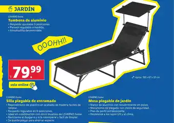 Lidl Tumbona de aluminio oferta