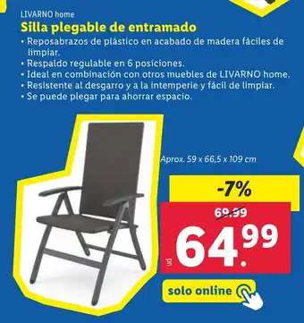 Lidl Silla plegable de entramado oferta