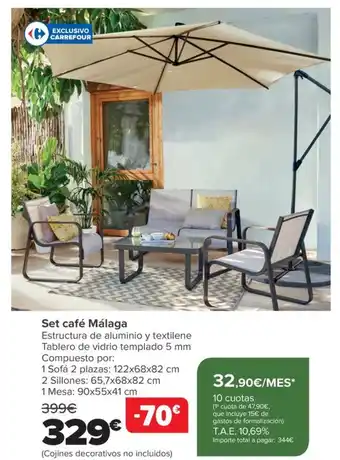 Carrefour Set café Málaga oferta