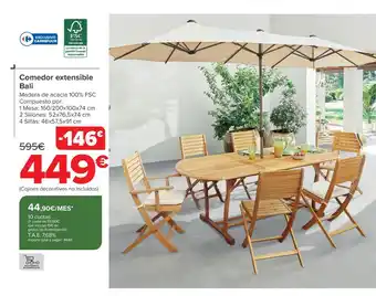 Carrefour Comedor extensible Bali oferta