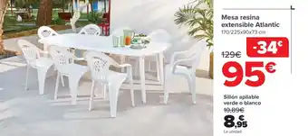 Carrefour Mesa resina extensible Atlantic oferta