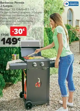 Carrefour Barbacoa Pereda 2 fuegos oferta