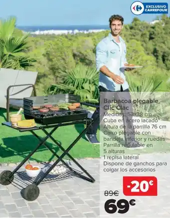Carrefour Barbacoa plegable Clic Clac oferta