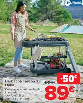 Carrefour Barbacoa carbón XL Hyba oferta