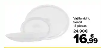 Carrefour Vajilla vidrio Sencil oferta