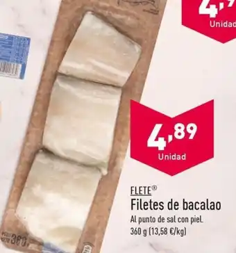 ALDI Filetes de bacalao oferta