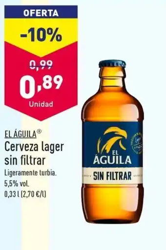 ALDI EL ÁGUILAⓇ Cerveza lager sin filtrar oferta