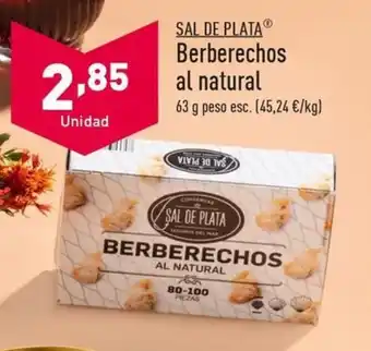 ALDI SAL DE PLATAⓇ Berberechos al natural oferta