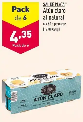ALDI SAL DE PLATAⓇ Atún claro al natural oferta
