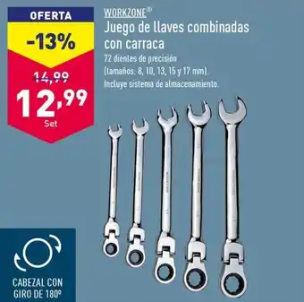 ALDI WORKZONEⓇ Juego de llaves combinadas con carraca oferta