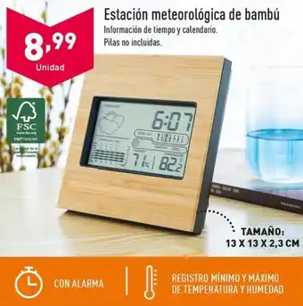 ALDI Estación meteorológica de bambú oferta