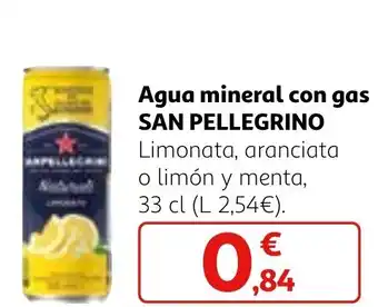 Alcampo Agua mineral con gas SAN PELLEGRINO oferta