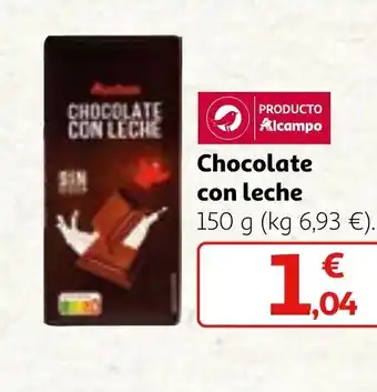 Alcampo Chocolate con leche oferta