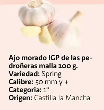 Alcampo Ajo Morado IGP De las perdroneras malla 100g oferta
