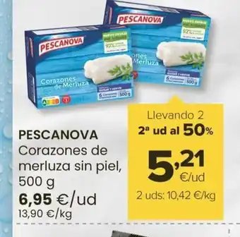 Autoservicios Familia PESCANOVA Corazones de merluza sin piel oferta