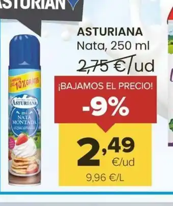 Autoservicios Familia ASTURIANA Nata, 250 ml oferta