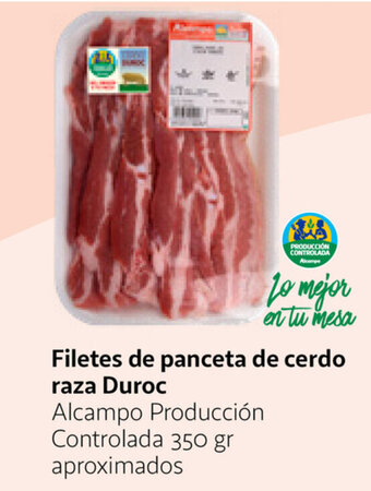 Alcampo Filetes de panceta de cerdo raza Duroc 350g oferta