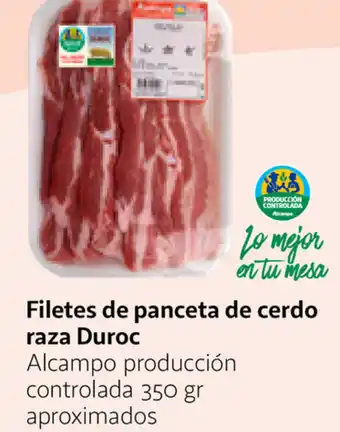 Alcampo Filetes de panceta de cerdo raza Duroc 350g oferta