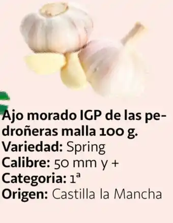 Alcampo Ajo morado IGP de las pedroneras malla 100g oferta