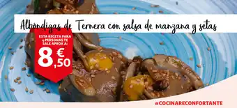 Alcampo Albóndigas de Ternera con salsa de manzana y setas oferta