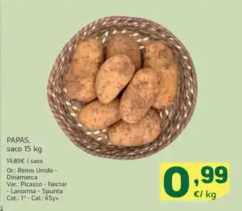 HiperDino PAPAS, saco 15 kg oferta