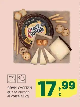 HiperDino GRAN CAPITÁN queso curado, al corte el kg oferta