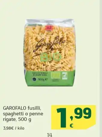 HiperDino GAROFALO fusilli, spaghetti o penne rigate, 500 g oferta