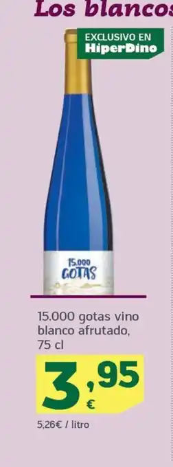 HiperDino 15.000 gotas vino blanco afrutado, 75 cl oferta