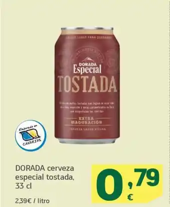 HiperDino DORADA cerveza especial tostada, 33 cl oferta