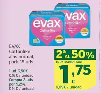 HiperDino EVAX Cottonlike alas normal, pack 19 uds. oferta