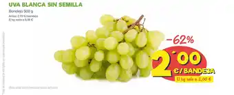 AhorraMas UVA BLANCA SIN SEMILLA Bandeja 500 g oferta