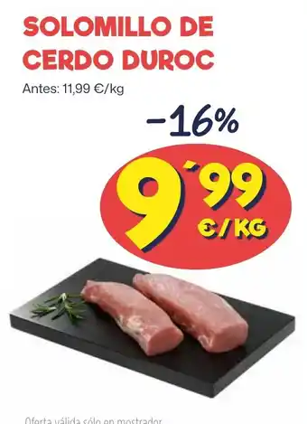 AhorraMas SOLOMILLO DE CERDO DUROC oferta
