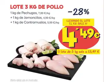 AhorraMas LOTE 3 KG DE POLLO oferta