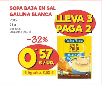 AhorraMas SOPA BAJA EN SAL GALLINA BLANCA oferta