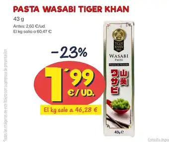 AhorraMas PASTA WASABI TIGER KHAN oferta