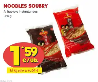 AhorraMas NOODLES SOUBRY Al huevo o Instantáneos oferta