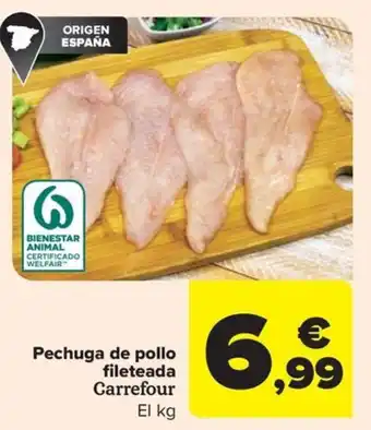Carrefour Market Pechuga de pollo fileteada Carrefour El kg oferta