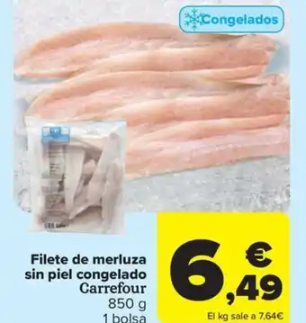 Carrefour Market Filete de merluza sin piel congelado Carrefour oferta