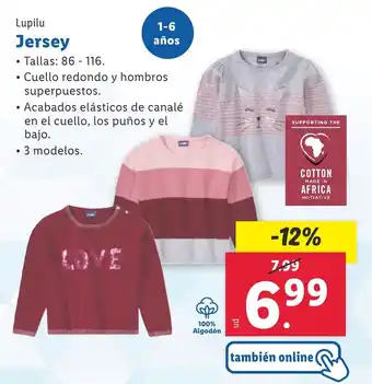 Lidl Lupilu Jersey oferta