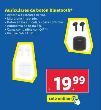 Lidl Auriculares de botón Bluetooth® oferta