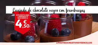 Alcampo Cuajada de chocolate negro con frambuesas oferta