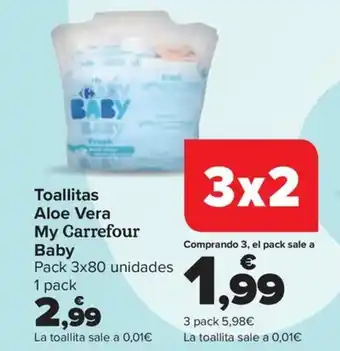 Carrefour Toallitas Aloe Vera My Carrefour Baby oferta